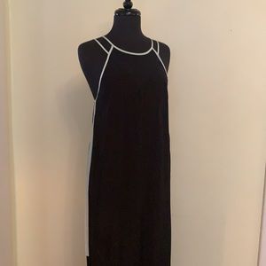 Pink Stitch Joplin Maxi Dress Black and Light Blue, NWT, Size 8, style 1464-8002